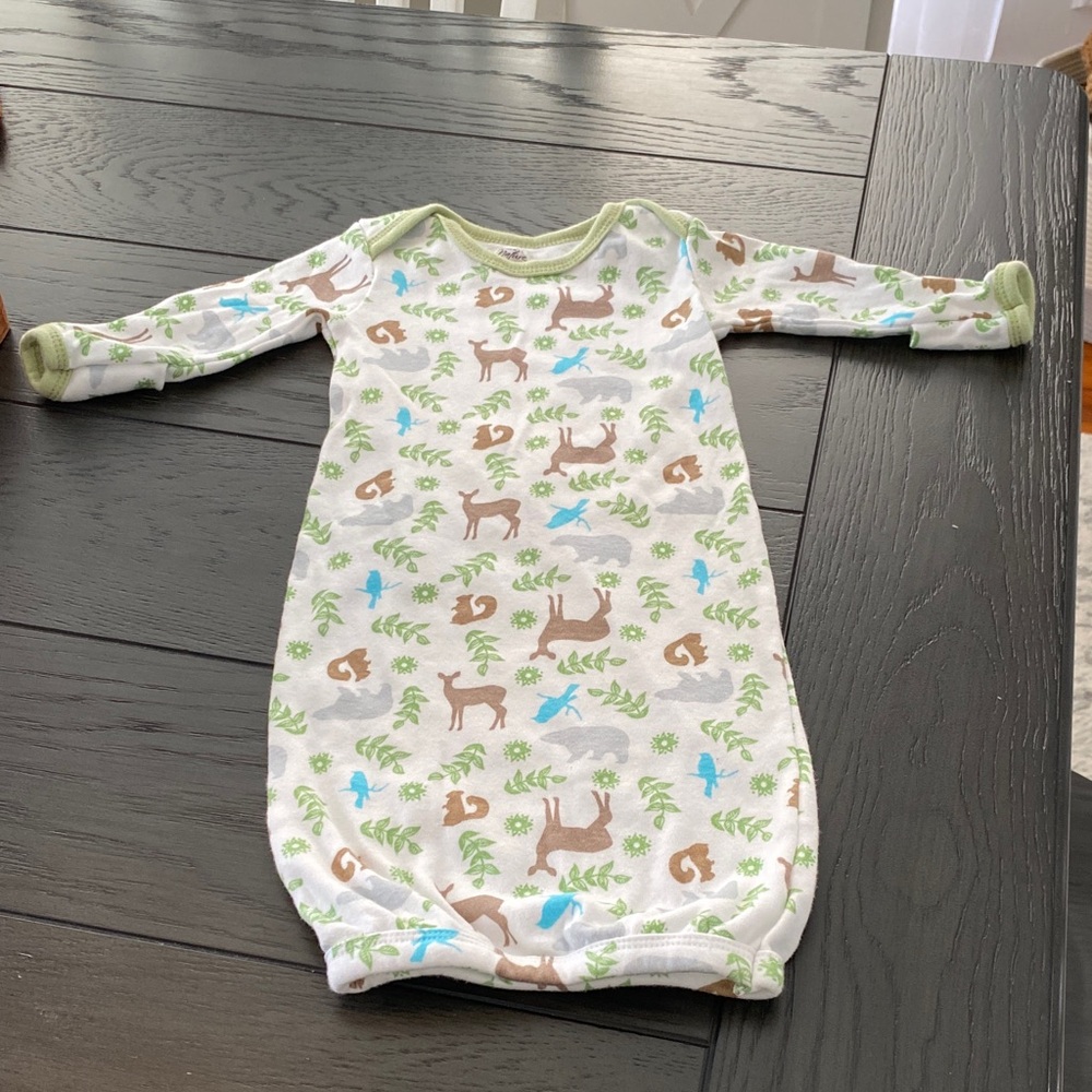 Adorable Animal Print Night Gown for Preemie/Newborn